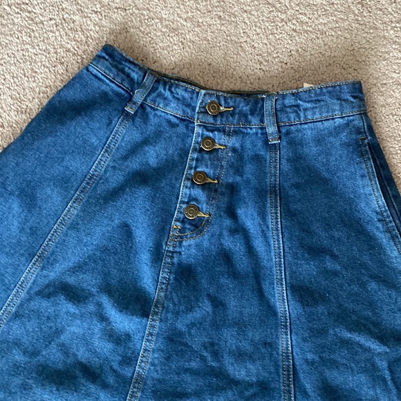 Moon River Denim Panel Circle Skirt Small - Picture 2 of 6